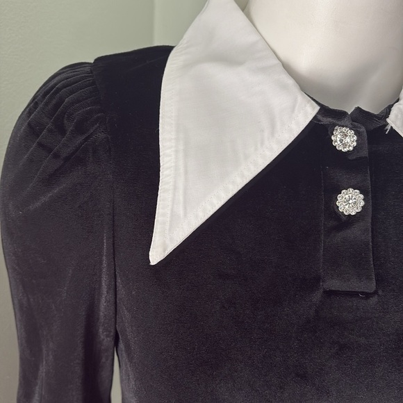 Zara girl black velvet dress 13-14 - Picture 3 of 7